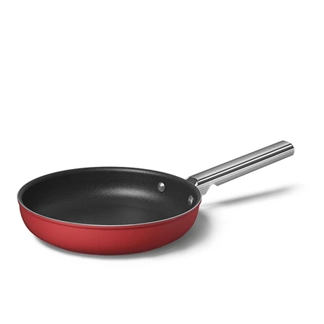 Smeg Lot De 3 Poêles Aluminium Antiadhésives Rouges 3 Smeg Lot De 3 Poêles Aluminium Antiadhésives Rouges – Image 3