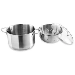Faitout Inox 24 Cm Avec Panier Passoire Rotatif Et Couvercle En Verre 6,7 L 9 Faitout Inox 24 Cm Avec Panier Passoire Rotatif Et Couvercle En Verre 6,7 L -Cuisine À Domicile 273095 4 4 Faitout inox 24 cm avec panier passoire rotatif et couvercle en verre 6 7 L Mathon