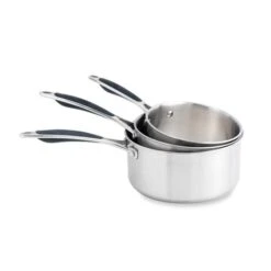 Set 3 Casseroles Inox Excell'Inox 16, 18 Et 20 Cm