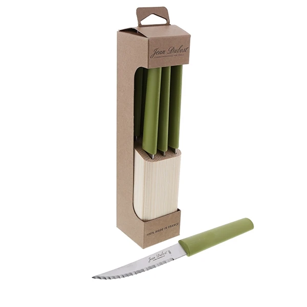 Set De 6 Couteaux à Steak Line Eco-responsable Vert 1 Set De 6 Couteaux à Steak Line Eco-responsable Vert