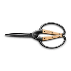 Ciseaux De Cuisine Forgés 21 Cm Noir Avec Inserts Bambou