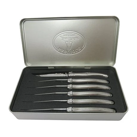 Coffret 6 Couteaux à Steak Laguiole Inox 1 Coffret 6 Couteaux à Steak Laguiole Inox
