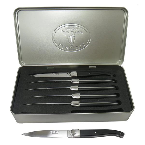 Coffret 6 Couteaux à Steak Laguiole STAND UP Noir 1 Coffret 6 Couteaux à Steak Laguiole STAND UP Noir