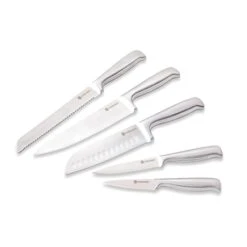 Lot Bloc Couteaux Universel Avec Porte-ustensiles Et Set De 5 Couteaux -Cuisine À Domicile 479021 3 1 Lot bloc couteaux universel avec porte ustensiles et set de 5 couteaux Mathon