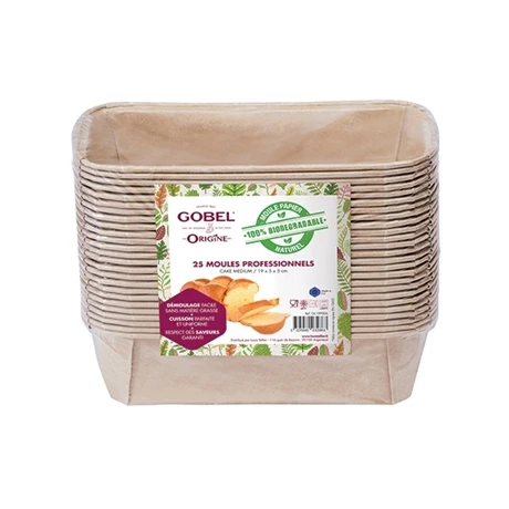 Pack De 25 Moules Cake En Papier Médium 19 Cm X 8,7 Cm 1 Pack De 25 Moules Cake En Papier Médium 19 Cm X 8,7 Cm