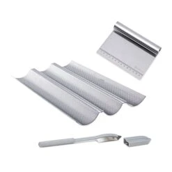 Kit Faire Son Pain : Plaque à Baguettes + Coupe Pâte+ Incisette