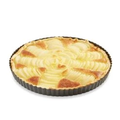 Moule à Tarte Acier Revêtu Anti-adhérent Bords Cannelés 28 Cm