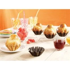 4 Moules à Brioches Individuels 8 Cm