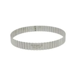 De Buyer Cercle à Tarte Perforé Cannelé Acier Inoxydable 20 Cm