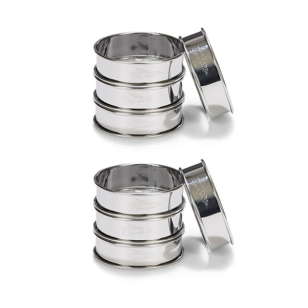Patisse Lot De 8 Cercles à Tartes En Inox 8cm 1 Patisse Lot De 8 Cercles à Tartes En Inox 8cm