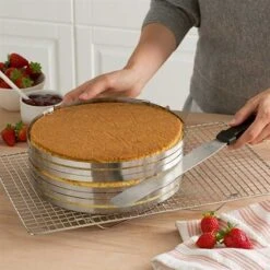 Cuisine À Domicile -Cuisine À Domicile 579034 1 1 Set couteau a genoise spatule a glacage et cercle a trancher extensible inox Mathon