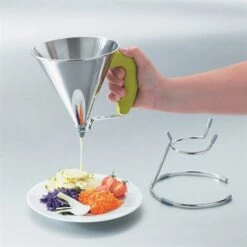 De Buyer Entonnoir à Piston Vert -Cuisine À Domicile 67351 3 1 Entonnoir a piston vert De Buyer