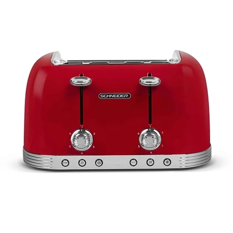 Schneider® Grille-pain 4 Fentes 1630 W SCT04R Rouge 1 Schneider® Grille-pain 4 Fentes 1630 W SCT04R Rouge