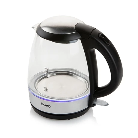 Domo Bouilloire En Verre Led Bleu 2200 W 1 Domo Bouilloire En Verre Led Bleu 2200 W