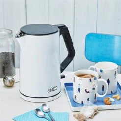 Bouilloire électrique Double Paroi 1,4 L 2000 W Blanche 5 Bouilloire électrique Double Paroi 1,4 L 2000 W Blanche -Cuisine À Domicile 702056 1 1 Bouilloire electrique double paroi 1 4 L 2000 W blanche Simeo