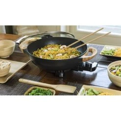 Cuisine À Domicile -Cuisine À Domicile 728059 1 1 Wok electrique avec couvercle en verre 1500 W Bestron