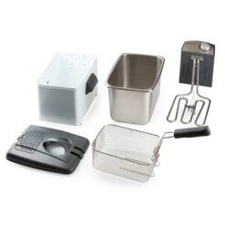 Domo Friteuse Blanche 4,5 L 3200 W -Cuisine À Domicile 758006 2 1 Friteuse blanche 4 5 L 3200 W Domo