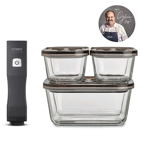 Caso Pompe De Mise Sous Vide électrique Vacu One Touch Eco-Set Avec Accessoires 2 Caso Pompe De Mise Sous Vide électrique Vacu One Touch Eco-Set Avec Accessoires – Image 2