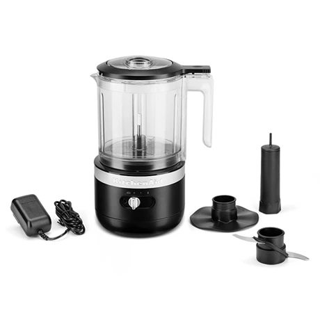 KitchenAid Hachoir électrique Sans Fil 2 Vitesses 1,18 L Noir Réglisse 5KFCB519EBM 1 KitchenAid Hachoir électrique Sans Fil 2 Vitesses 1,18 L Noir Réglisse 5KFCB519EBM