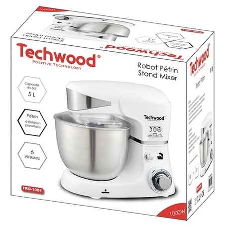 Robot Pétrin Blanc 5 L 1000 W TRO-1051 2 Robot Pétrin Blanc 5 L 1000 W TRO-1051 – Image 2