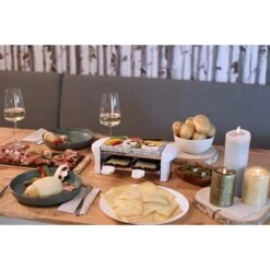 LIVOO Appareil à Raclette 2 Personnes Blanc 350 W DOC156W -Cuisine À Domicile 780096 4 3 Appareil a raclette 2 personnes blanc 350 W DOC156W Livoo