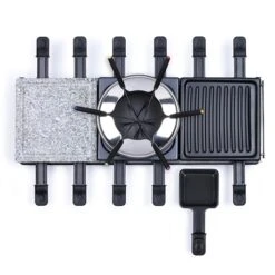 LIVOO Appareil à Raclette Fondue 12 Personnes 1650 W -Cuisine À Domicile 780211 2 3 Appareil a raclette fondue 12 personnes 1650 W Livoo