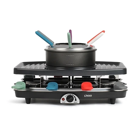 LIVOO Set à Raclette, Gril Et Fondue 8 Personnes 1100 W 1 LIVOO Set à Raclette, Gril Et Fondue 8 Personnes 1100 W
