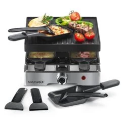 Appareil Raclette-gril électrique 4 Poêlons 750 W -Cuisine À Domicile 780253 2 1 Appareil raclette gril electrique 4 poelons 750 W Naturamix